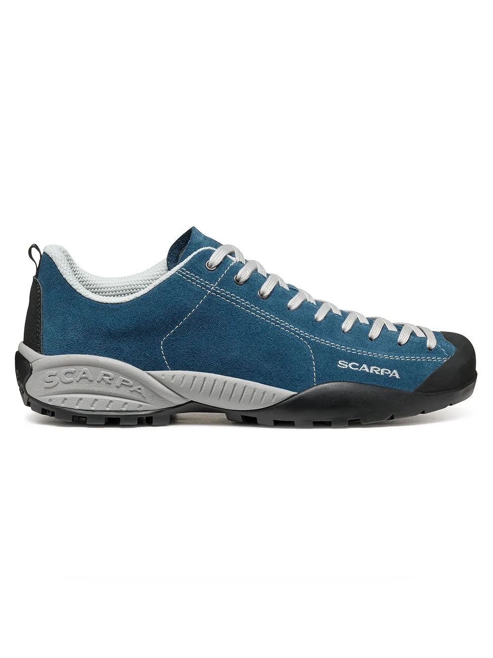 Scarpa Men's Teal Blue Suede Low-Top Sneaker with Gray Accents size 12, EU 46
